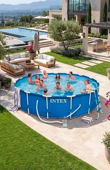 sporet na prodaju: 🏊‍♂️ OSVEŽENJE U TVOM DVORIŠTU: INTEX Prism Frame Bazen – 457 x 122 — 1