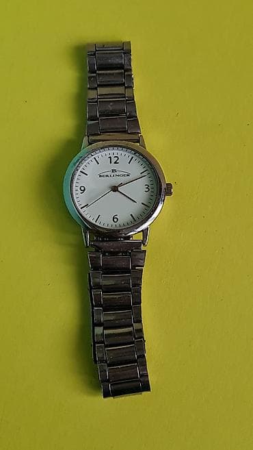 poklon za kuma: Ručni sat Berlinger, klasičnog dizajna. - Okruglo kućište sa belim — 2