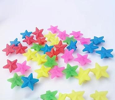 dzak i rukavice za boks za decu: Šareni ukrasi u obliku zvezdica za žice bicikla – 72 kom - Set — 8