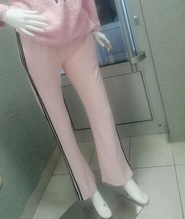 prugaste pantalone: Adidas, M, Prugasti, bоја - Roze — 5