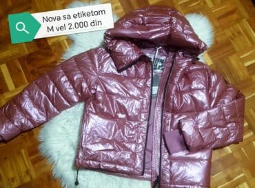 kaputi sa krznom novi sad: Ženska zimska jakna – metalik ružičasta - Veličina: M (naznačeno na — 2