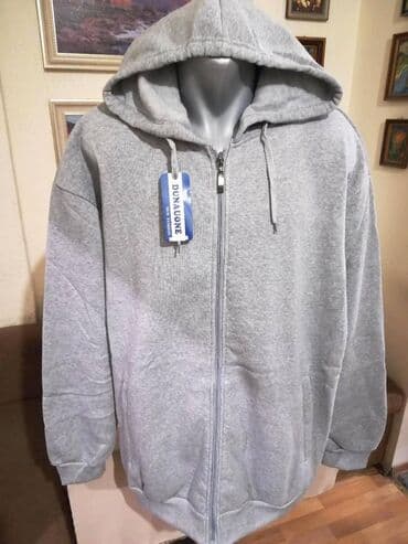 pantalone farmerice bermude: Duks, 4XL, bоја - Siva, Sa kapuljačom — 1