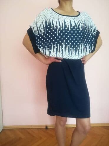 Women's Clothing: NOVA, jednom obučena pamučna teget haljina za svaku priliku. U gornjem — 1