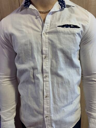 metro obuca muska: Armani Jeans-Original muska kosulja-bela boja-Slim Fit — 6