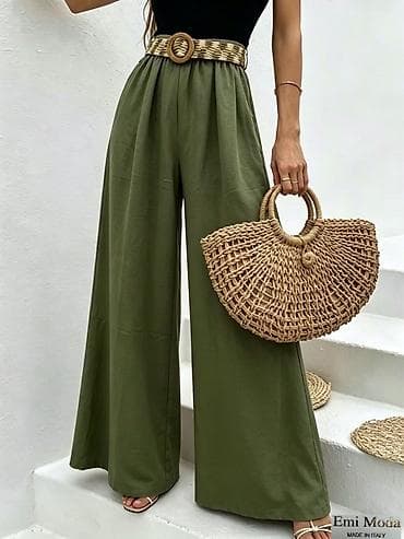 din 2950: Ženske široke pantalone sa visokim strukom
I kais
1800 din 
S M L — 9