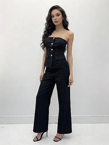 Rolke: 🔥Ženski komplet top bez bretela sa dugmadima i pantalone 
✅2500 din — 1