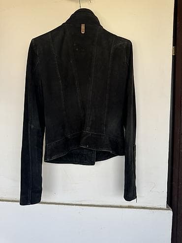 clockhouse c: Crna ženska biker jakna od velura (brušene kože). - Materijal: mekani — 4