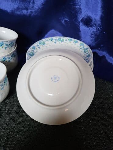 solje za caj: Solje nove za kafu,caj fena porcelan Nemacka 70te. Solje vece — 12