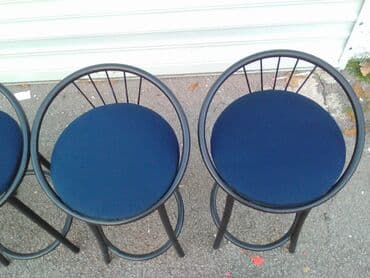 Sets of table and chairs: Barske stolice Dimegal KVALITETNE metalne stolice, visina 65 cm — 5