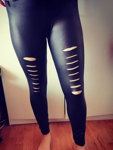 S, M, L, Faux leather, color - Black, Single-colored — 1