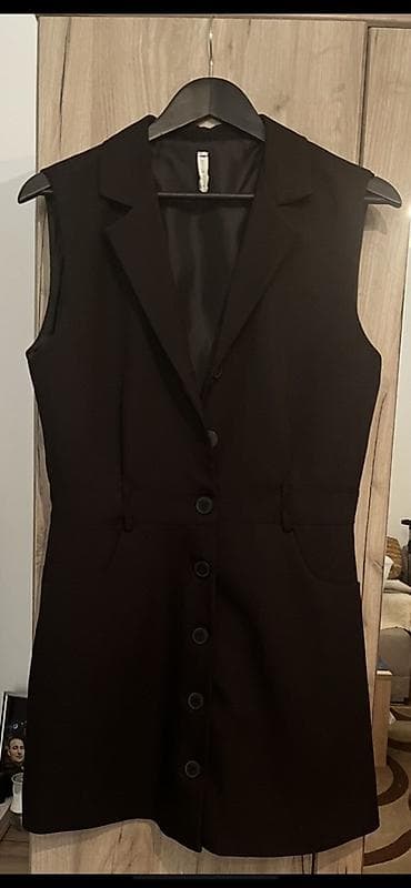 marella haljine: Crna bezrukavna sako-haljina/duži prsluk Dolce Vita - Klasična crna — 1