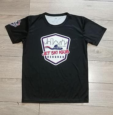 Sportska majica – Jet Ski Klub Beograd - Crna kratkorukavna sportska