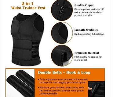 muski prsluk za odelo: 🔥 ZIPPER VEST – ABDOMINAL TRAINING VEST 🔥 💪 Pojas / prsluk za znojenje — 5