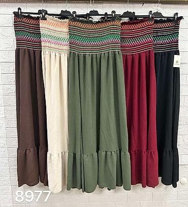 saša vidić haljine: Letnja maxi haljina sa elastičnim, štrikanim gornjim delom i šarenim — 5