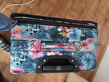 manual torbe katalog: Veliki putni kofer na točkiće – šareni cvetni dezen - Dimenzije — 2