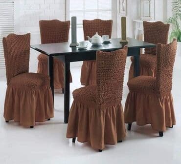 Rastegljive navlake sa karnerom za 6 stolica Cena 2500 dinara. Za na lalafo.rs Rastegljive navlake sa karnerom za 6 stolica Cena 2500 dinara. Za