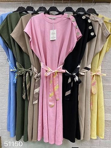 pantalone za plazu: Haljina – italijanski dizajn - Kroj: midi dužina, ravna linija sa — 3