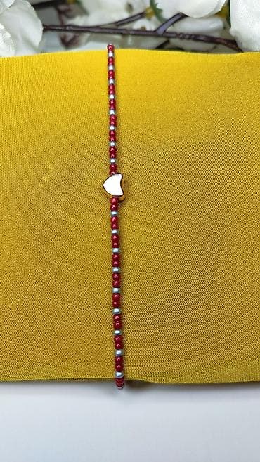 ps nakit ogrlice: Narukvica od perlica sa privjeskom srce - Ručno nizana narukvica od — 3