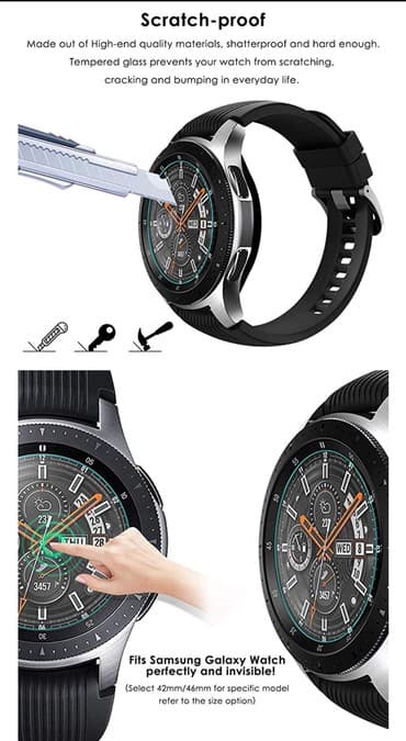 Watch accessories: Zastitno staklo( tempered glass 2,5D, tvrdoće 9H, debljine 0,26mm), za — 2
