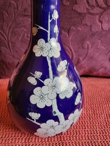 plazma solje: Flasa nova za pice porcelan,kobalt,rucno oslikana Kina 1953g. Flasa — 9