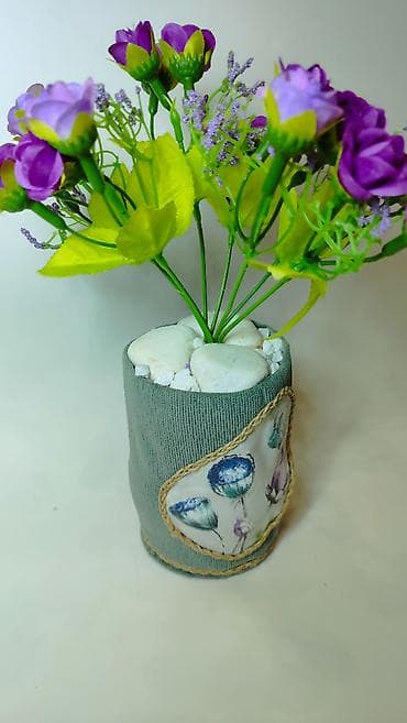 Prehrambeni proizvodi: Dekorativni aranžman – veštačko cveće u ukrasnoj saksiji - Aranžman — 5