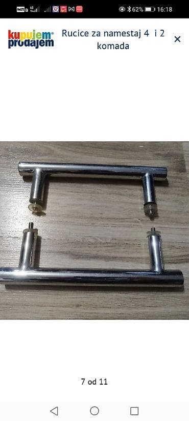 kompresor za vazduh: Metafranc ručice za nameštaj – model Möbelgriff 64 mm, hrom boje. - — 6