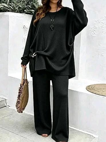 sinsay zenska odeca: Ženski komplet – pleteni duks + široke pantalone - Model: 31206 - — 3
