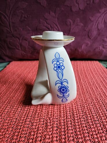 swarovski kristali cena: Svecnjak nov iz 1951 do 1974g. Lippelsdort porcelan Nemacka — 8