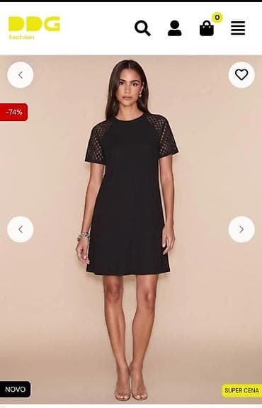 torba mona: Crna haljina ONLY – model ONLKARI S/S O-NECK LACE MIX DRESS CS JRS - — 2