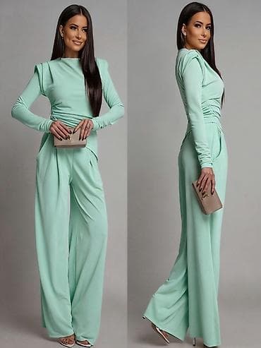 afrodita kombinezoni: 🔥Elegantni ženski kombinezon sa dugim rukavima i širokim nogavicama — 2