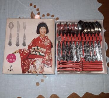 set keramickih nozeva: Rare!!! Vintage! Japanski escajg, star oko 50 godina, od alpake — 1