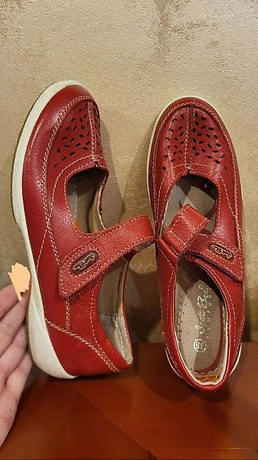 nike cipele zenske: Crvene kožne cipele JUST BEE 38 NOVE! Sa anatomskim uloškom i čičak — 2