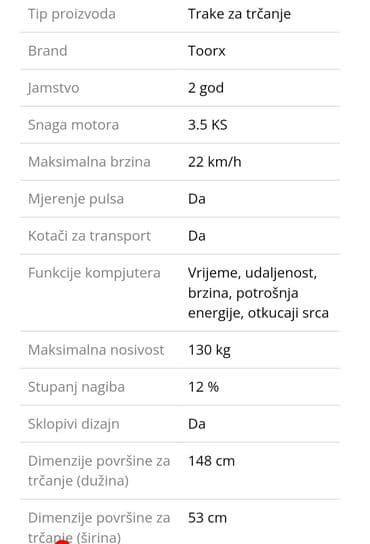 nemacki za 5 razred data status: Nova TOORX profesionalna traka za trcanje. Kupljena je pre par meseci — 14