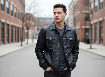 zimske jakne sa dva lica: SAMO JOS DANAS . Crna kožna jakna Model levisice vrhunski. vel m,kao — 1