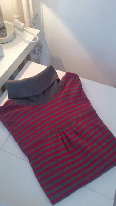 tunike zara: Potpuno nova EDC majica/tunika Rol kragna, kratak rukav Prugasta; — 3