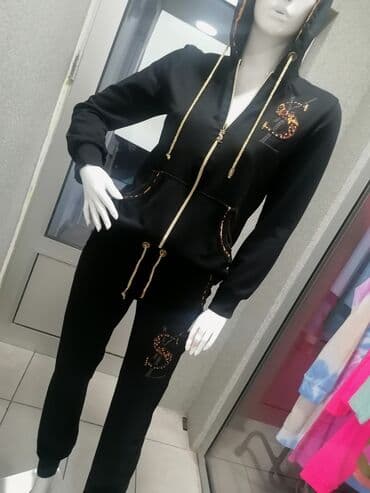 trenerke kompleti: Yves Saint Laurent, L, Leopard, krokodil, zebra, bоја - Crna — 4