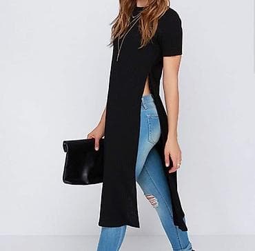 Tunika/majica duga sa dva slica,sa elastinom