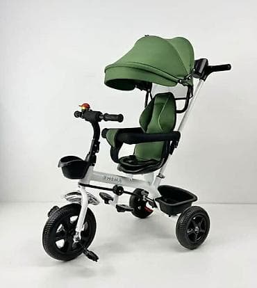 Kids' bicycles: Dečiji tricikl 4u1 sa ručkom za upravljanje i tendom TS-65 - — 1