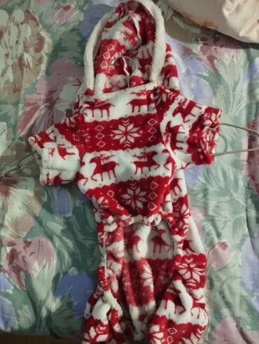 Praznični kombinezon za psa sa kapuljačom - Topao, mekan flis — 2