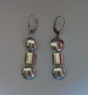 srebrni setovi: Set od 3 para srebrnih minđuša – geometrijski i moderni dizajn - Par — 7