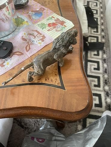 ukrasne figure za police: Dekorativna figura lava – metalni ukras - Materijal: liveni metal - — 3