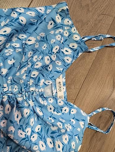 haljine 2022: Plava letnja haljina na bretele – Etika Fashion, veličina M (EU 38) - — 3