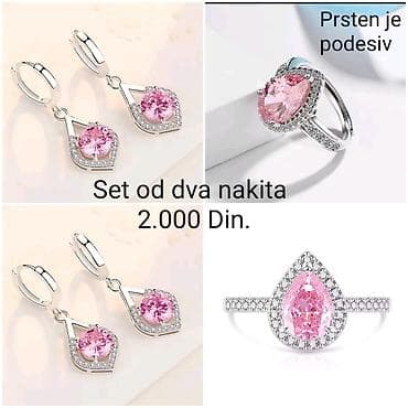 torbe m: Elegantni posrebreni set od dva nakita sa žigom S925 od hirurskog — 1