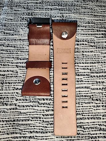 Originalni kožni Diesel kaiš-narukvica za sat, širine 28mm, braon — 3