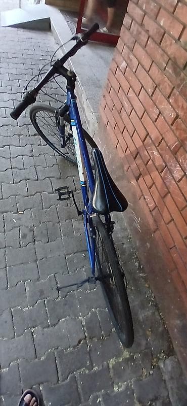 bicikli 20 inca: Gradski/treking bicikl Berlin – plavo-beli - Lagani aluminijumski ram — 9