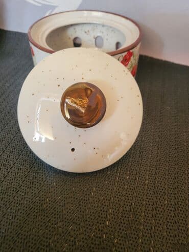 gde kupiti cajnik za turski caj: Cajnik nov sa gorionikom kameni porcelan iz 70,80ih god. Cajnik sa — 8