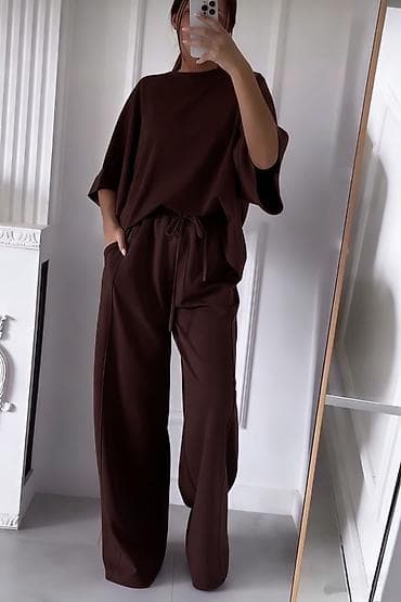 Lične stvari: 💫Topkomplet – široke pantalone i oversize majica kratkih rukava ✅3200 — 5