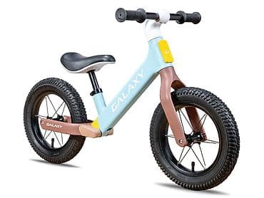 Balance bike 12" GALAXY COOPER – sv. plava/braon Prva bicikla bez