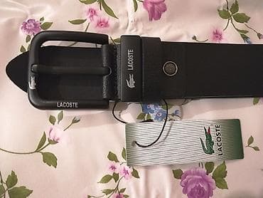 Muška obuća: Novi muski kozni markirani kais Lacoste Crna koza. Zemlja porekla — 1