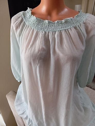 torbe za mame zara: Ženska tunika/bluza u nežno mentol zelenoj boji.Tunika za plazu. - — 2